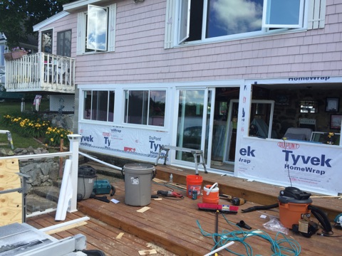 installing patio doors on home