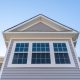 Double hung windows featured on a house.